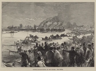 Double Sculling-Match on the Thames, the Finish